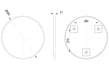 arto 500mm round mirror matt black, Alessio, Mirrors, Round Mirrors, Standard Bathroom Mirrors, 4