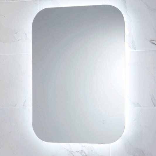 aura led mirror w demister pad 500x700mm, Scudo, Illuminated Bathroom Mirror, Mirrors, 1
