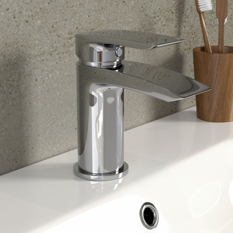 Abri Chrome Cloakroom Basin Mixer Tap & Waste