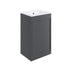 aida 500mm floor standing vanity unit graphite grey matt chrome handle, Alessio, Sink Vanity Unit, Basin Unit, 2