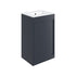 aida 500mm floor standing vanity unit matt indigo blue brushed brass handle, Alessio, Sink Vanity Unit, Basin Unit, 2