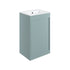aida 500mm floor standing vanity unit matt sea green black handle, Alessio, Sink Vanity Unit, Basin Unit, 2