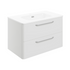 bianca 810mm 2 drawer wall unit basin white gloss, Alessio, Wall Hung Vanity Unit, 1