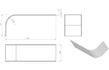 enrico j shape corner bath 1700x725x600mm bath panel lh, Baths, Straight Baths, Alessio, 5