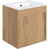 aida 500mm wall hung vanity unit oak black handle, Alessio, Wall Hung Vanity Unit, 4