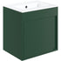 aida 500mm wall hung vanity unit matt conifer green brushed brass handle, Alessio, Wall Hung Vanity Unit, 5