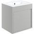 aida 500mm wall hung vanity unit light grey matt brushed brass handle, Alessio, Wall Hung Vanity Unit, 4