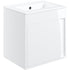 aida 500mm wall hung vanity unit gloss white brushed brass handle, Alessio, Wall Hung Vanity Unit, 4