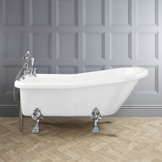 alexandra freestanding bath 1530x670x760mm white, Baths, Free Standing Baths, Alessio, 1