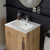 aida 500mm wall hung vanity unit oak chrome handle, Alessio, Wall Hung Vanity Unit, 2
