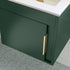 aida 500mm wall hung vanity unit matt conifer green brushed brass handle, Alessio, Wall Hung Vanity Unit, 3