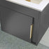 aida 500mm wall hung vanity unit matt graphite grey brushed brass handle, Alessio, Wall Hung Vanity Unit, 2