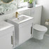 aida 500mm wall hung vanity unit gloss white brushed brass handle, Alessio, Wall Hung Vanity Unit, 1