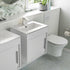 aida 500mm wall hung vanity unit gloss white chrome handle, Alessio, Wall Hung Vanity Unit, 1