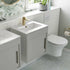 aida 500mm wall hung vanity unit light grey matt brushed brass handle, Alessio, Wall Hung Vanity Unit, 1