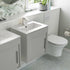 aida 500mm wall hung vanity unit light grey matt chrome handle, Alessio, Wall Hung Vanity Unit, 1