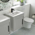 aida 500mm wall hung vanity unit light grey matt black handle, Alessio, Wall Hung Vanity Unit, 1