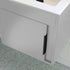 aida 500mm wall hung vanity unit light grey matt black handle, Alessio, Wall Hung Vanity Unit, 2