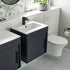 aida 500mm wall hung vanity unit matt indigo blue black handle, Alessio, Wall Hung Vanity Unit, 1