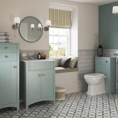 Alma 810mm Basin Unit - Sea Green Ash