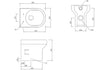 benito 1155mm white gloss combination toilet and vanity unit with toilet and cistern, Alessio, Bathroom Cabinet, 10