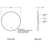 macie 600 led round mirror black, Scudo, Illuminated Bathroom Mirror, Mirror Bathroom Cabinets, Mirrors, 3