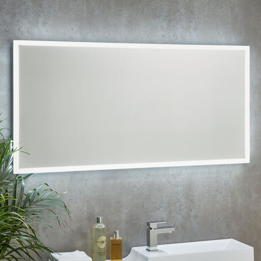 mosca led mirror with demister pad shaver socket 1200x600mm, Scudo, Illuminated Bathroom Mirror, Mirrors, 1