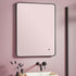 soft square led mirror black frame 500x700, Scudo, Illuminated Bathroom Mirror, Mirrors, 1
