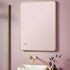 soft square led mirror brushed brass frame 600x800, Scudo, Illuminated Bathroom Mirror, Mirrors, 1