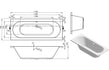 ceria round double ended supercast bath 1700x700x550mm, Baths, Double Ended Baths, Straight Baths, Alessio, 5
