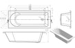 ceria round single ended supercast bath 1700x700x550mm, Baths, Straight Baths, Alessio, 5