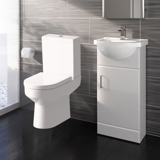 Benito 450mm Basin Vanity Unit & Toilet Pack