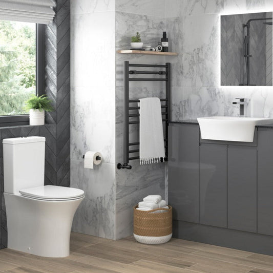 Anna Semi Recessed Basin And Close Coupled Toilet Set