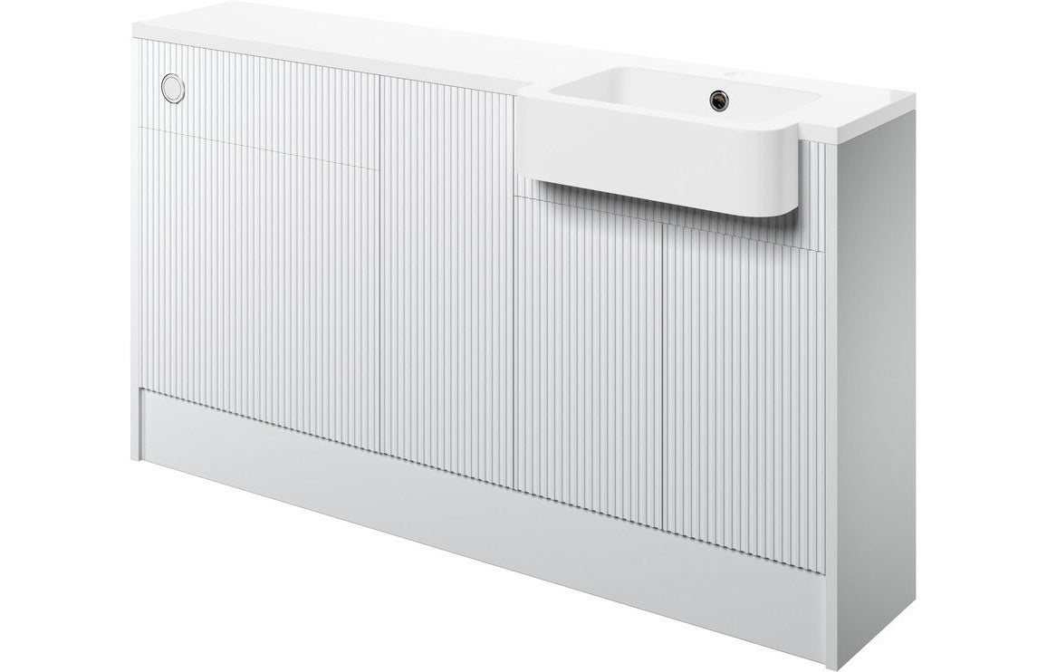 Anita 1542mm Basin  WC & 1 Door Unit Pack (RH) - Matt White