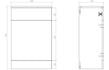 benito 1155mm white gloss combination toilet and vanity unit with toilet and cistern, Alessio, Bathroom Cabinet, 8