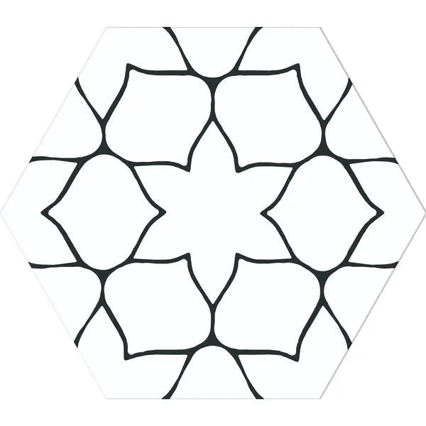 Activ Kerala White Hexagon Tiles 330x285mm - bathandtile