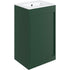aida 500mm floor standing vanity unit matt conifer green chrome handle, Alessio, Sink Vanity Unit, Basin Unit, 2