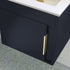aida 500mm wall hung vanity unit matt indigo blue brushed brass handle, Alessio, Wall Hung Vanity Unit, 2