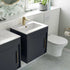 aida 500mm wall hung vanity unit matt indigo blue brushed brass handle, Alessio, Wall Hung Vanity Unit, 1