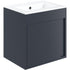 aida 500mm wall hung vanity unit matt indigo blue chrome handle, Alessio, Wall Hung Vanity Unit, 4