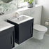 aida 500mm wall hung vanity unit matt indigo blue chrome handle, Alessio, Wall Hung Vanity Unit, 1