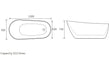 alanzo freestanding slipper bath 1500x700x720mm, Baths, Free Standing Baths, Alessio, 5