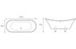 alessandra freestanding bath 1760x710x775mm, Baths, Free Standing Baths, Alessio, 8