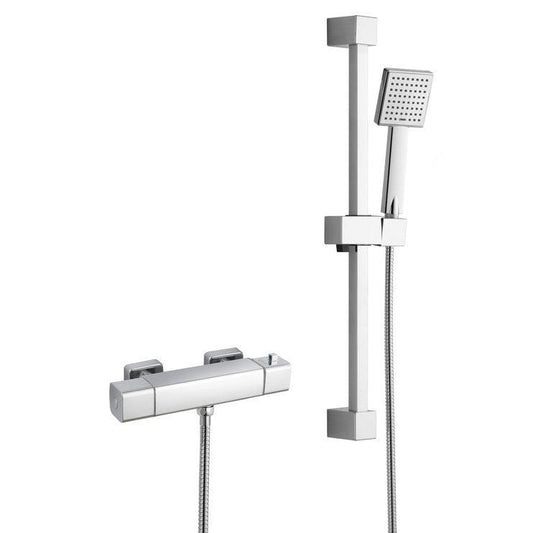 Alessia Cool-Touch Thermostatic Bar Mixer Shower - bathandtile