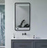alma matt black 500mm rectangle mirror with shelf, Alessio, Mirrors, Standard Bathroom Mirrors, 1