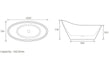 anita freestanding bath 1500x720x720mm, Baths, Free Standing Baths, Alessio, 5