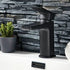 antonio black matt mono cloakroom basin tap with waste, Alessio, Black Basin Taps, Taps, 2