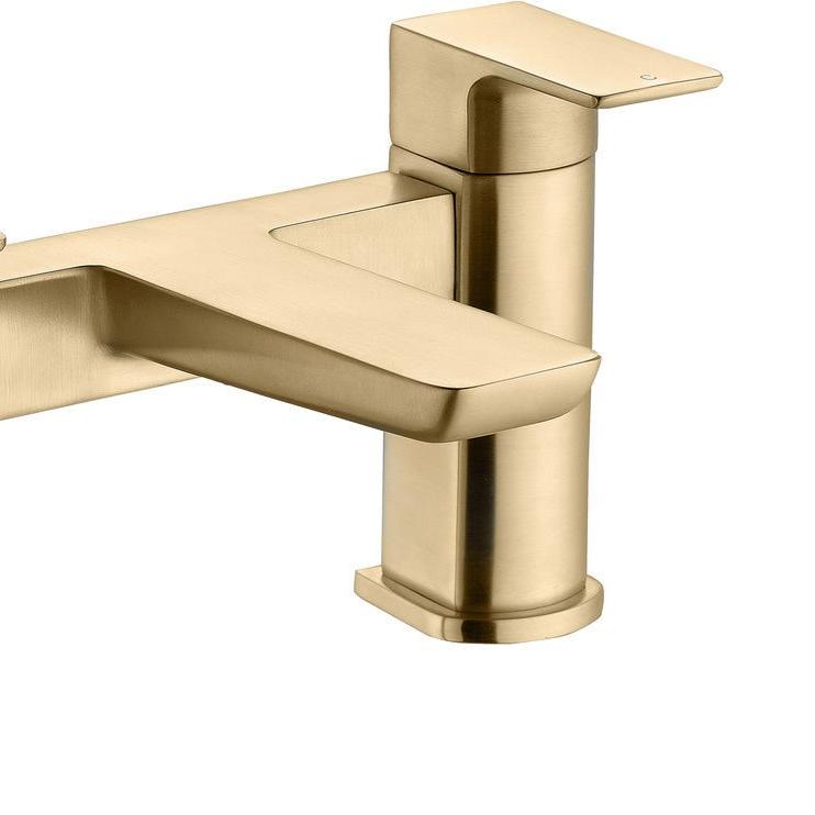 Antonio Brushed Brass Bath Filler Mixer Tap - bathandtile