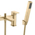 antonio brushed brass bath filler tap with shower mixer, Alessio, Brushed Brass Bath Shower Mixer Taps, Bath Taps, Taps, 3
