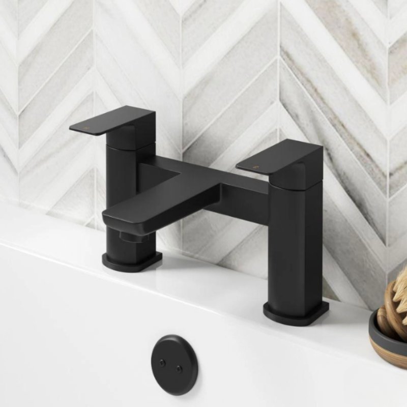 Antonio Matt Black Bath Filler Tap - bathandtile